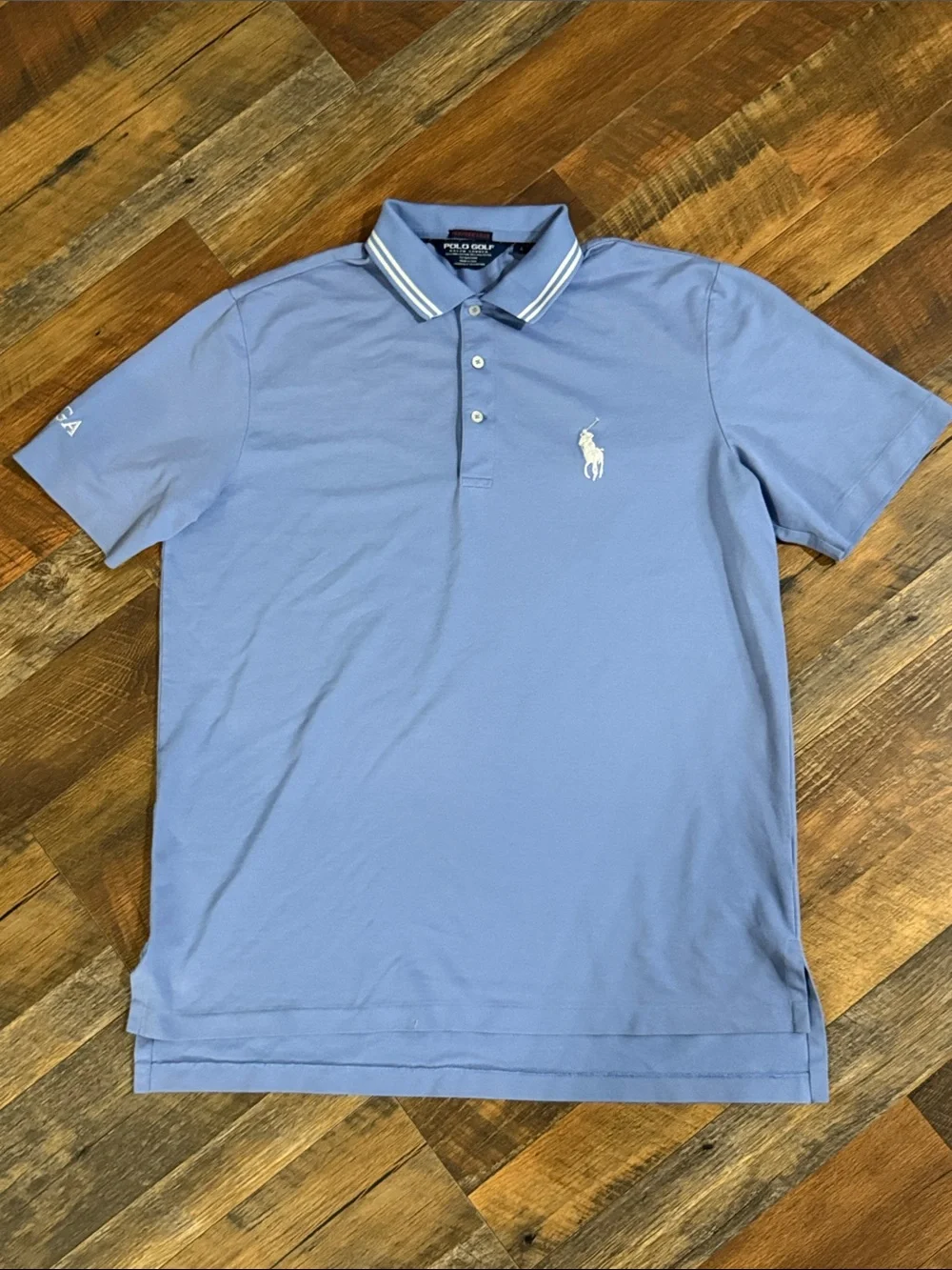 Polo Golf Ralph Lauren Performance Polo Shirt AJGA Blue Large
